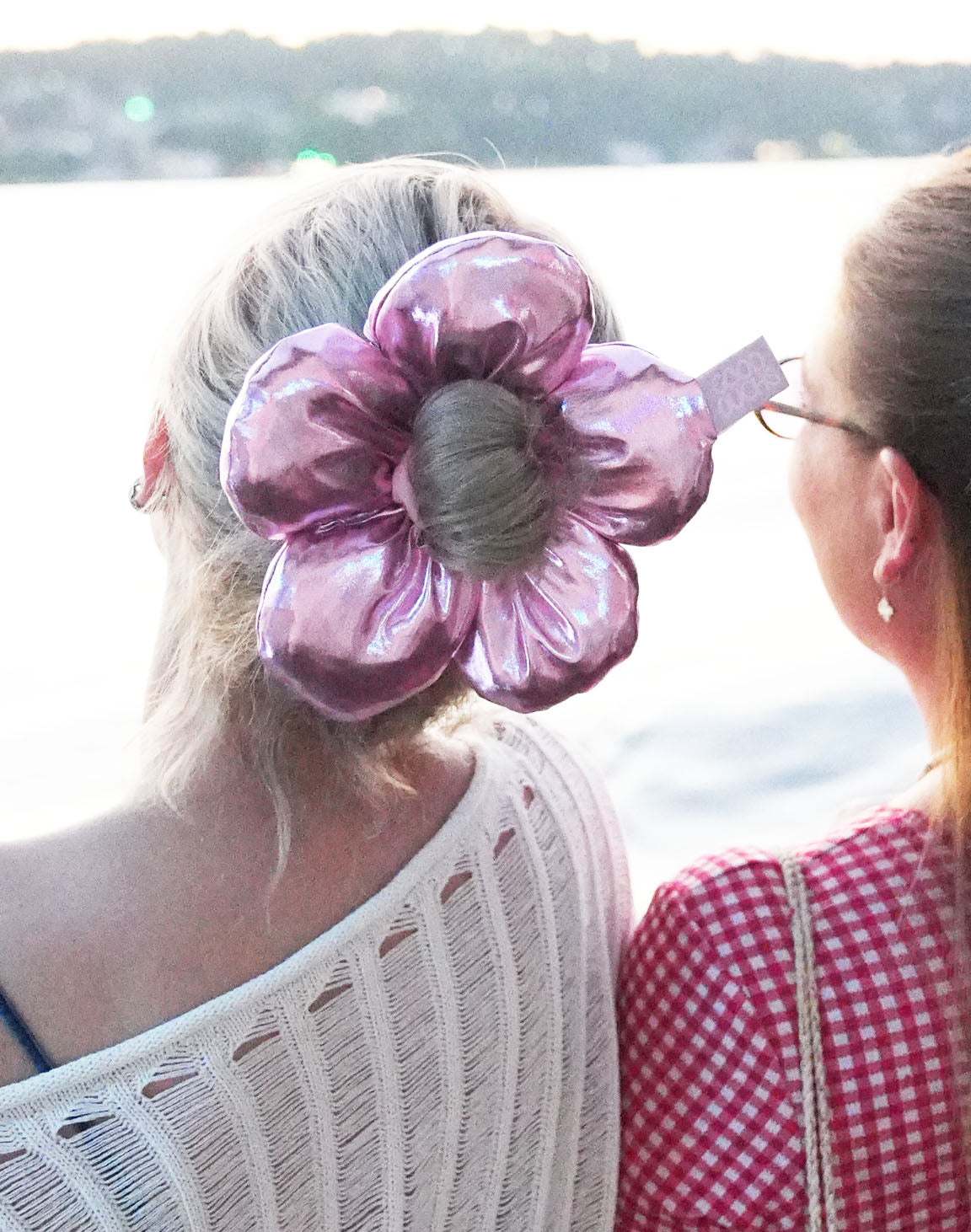 Flower Puff - Metalic Pink