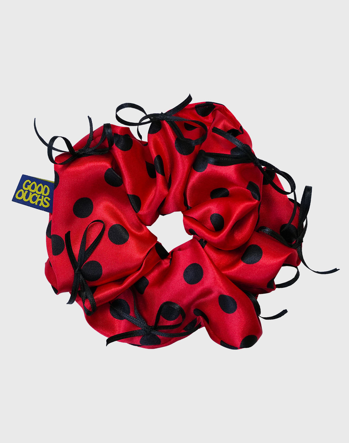 Oversize Polka Ribbon Scrunchie
