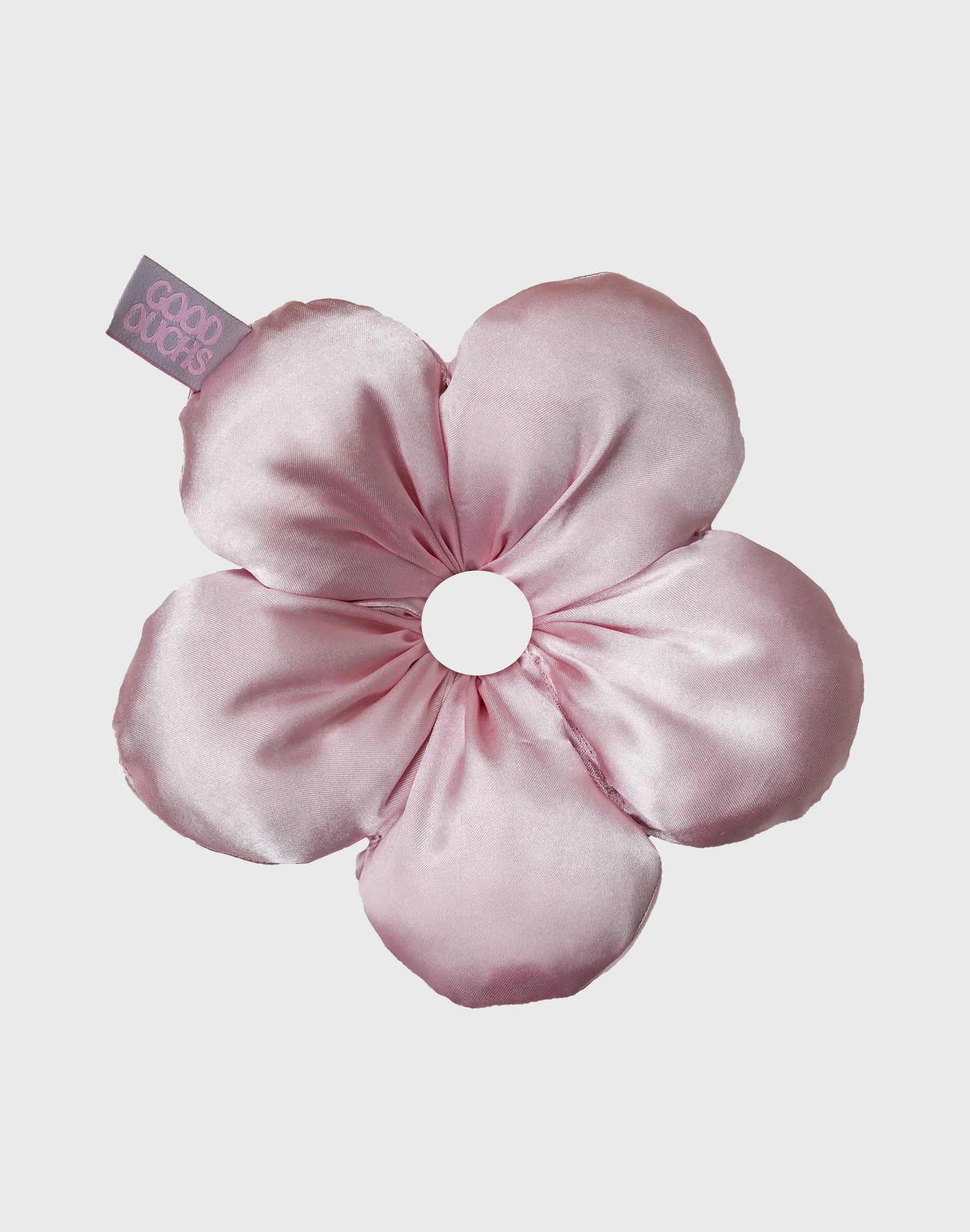 Satin Flower Puff - Powder Pink