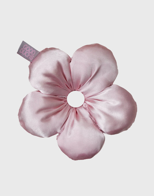 Satin Flower Puff - Powder Pink